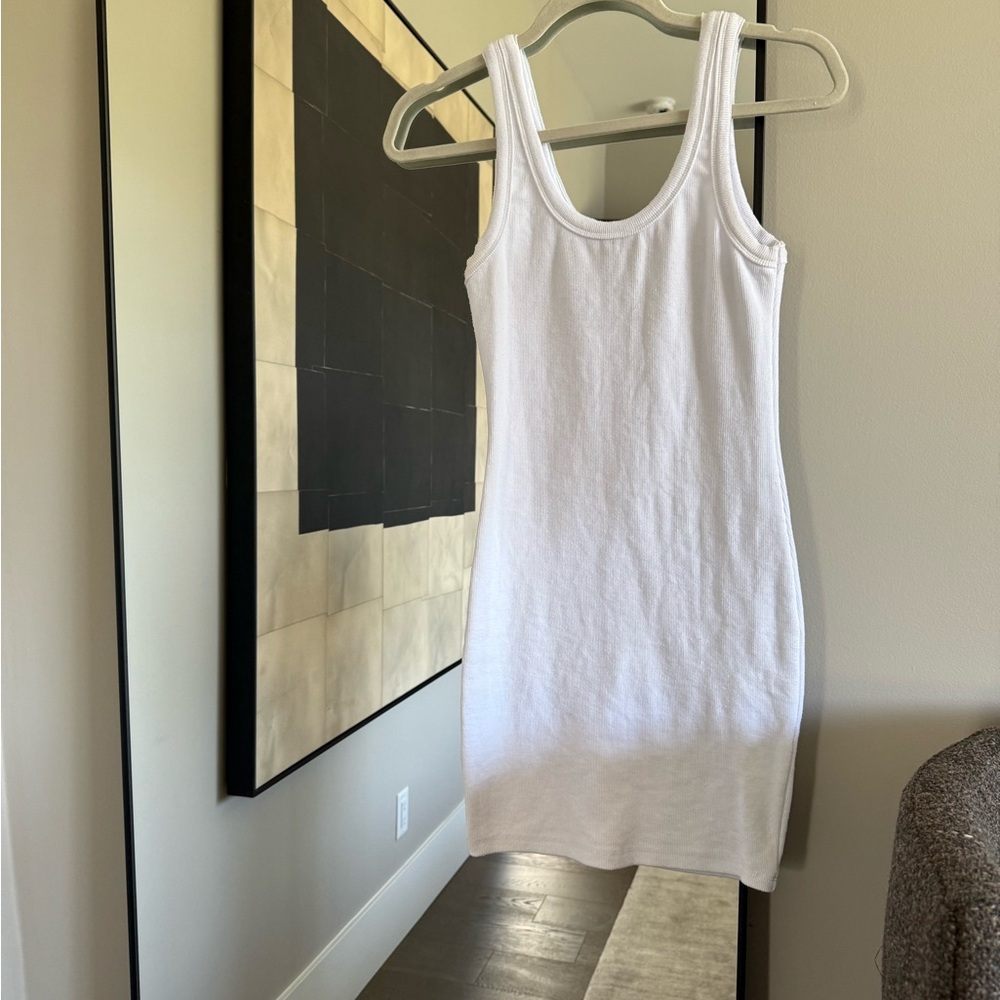 Signature8 Ribbed Tank Dress - White